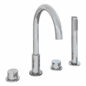 Eastbrook Meriden 4 Tap Hole Bath Shower Mixer Tap Chrome