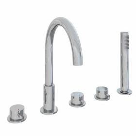 Eastbrook Meriden 5 Tap Hole Bath Shower Mixer Tap Chrome