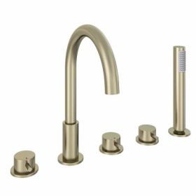 Eastbrook Meriden 5 Tap Hole Bath Shower Mixer Brushed Brass