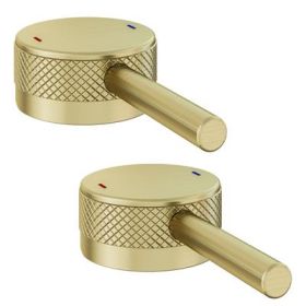 Eastbrook (Single) Meriden Half Knurling Tap Handle for Freestanding Bath Tap Brushed Brass