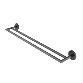 Abacus Iso Pro Double Towel Rail - Matt Anthracite