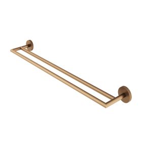 Abacus Iso Pro Double Towel Rail - Brushed Bronze