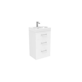 Saneux AUSTEN 50cm 3 drawer floor standing unit - Matt White