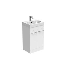 Saneux AUSTEN 50cm 2 door floor standing unit - Matt White