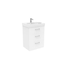 Saneux AUSTEN 60cm 3 drawer floor standing unit - Gloss White