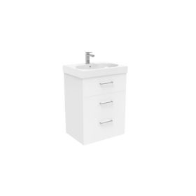 Saneux AUSTEN 60cm 3 drawer floor standing unit - Matt White