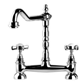 Clearwater Baroc Bridge Kitchen mixer Tap Chrome 