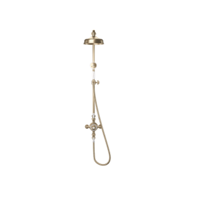 Crosswater Belgravia Thermostatic Shower Kit-Brushed Brass