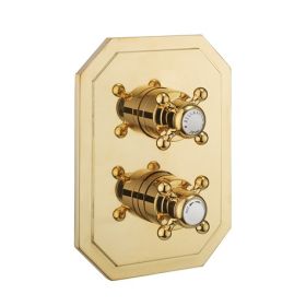 Crosswater Belgravia Crossbox 3 Outlet Multi-flow Trimset-Brushed Brass