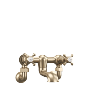 Crosswater Belgravia Wall Unions-Brushed Brass