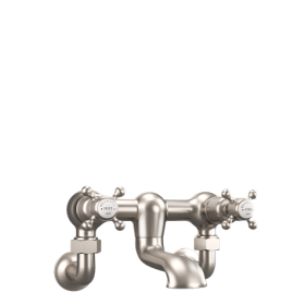 Crosswater Belgravia Wall Unions-Brushed Nickel