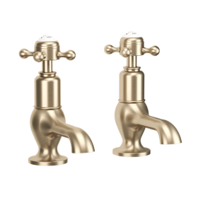 Crosswater Belgravia Crosshead Cloakroom Basin Taps-Brushed Brass