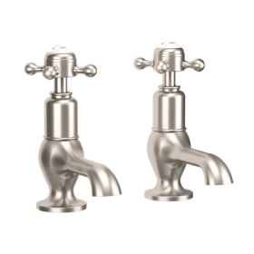 Crosswater Belgravia Crosshead Cloakroom Basin Taps-Brushed Nickel