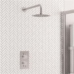 Eastbrook Shower Bundle with Concealed Valve, Round Shower Head And Arm - Chrome