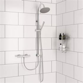 Eastbrook Shower Bundle with Exposed Bar Valve And Breeze Riser Shower Kit - Chrome