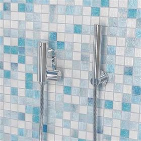 Eastbrook Shower Bundle with Vertical Exposed Valve, Round Handset, Hose And Shower Holder - Chrome