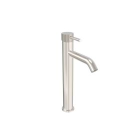 Saneux COS tall basin mixer with knurled handle - Brushed Nickel