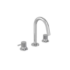 Saneux COS 3 Tap Hole Deck mounted KIT - w/ Knurled handle - Chrome