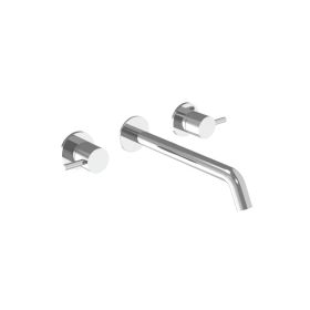 Saneux COS 3 Tap Hole Wall mounted KIT - w/ Long spout (220mm) w/ Classic handle - Chrome