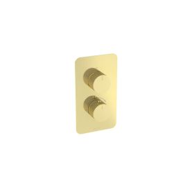 Saneux COS 1 Way Thermostatic Shower Valve KIT - w/ Fluted Handle - Brushed Brass (PVD)