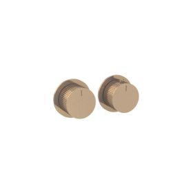 Saneux COS 2 Way Thermostatic Shower Ring Valve Kit - w/ Fluted Handle - Landscape - Brushed Bronze