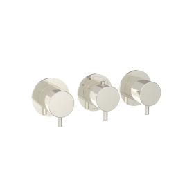 Saneux COS 3 Way Thermostatic Shower Ring Valve Kit - w/ Classic Handle - Landscape - Brushed Nickel