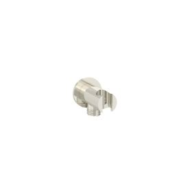 Saneux COS round shower outlet elbow and holder – Brushed Nickel