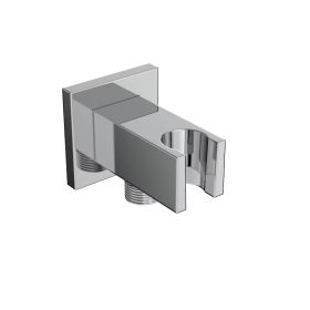 Saneux TOOGA square shower outlet elbow & holder - Chrome