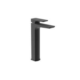 Saneux FUJI tall basin mixer & clicker waste - Matt Black