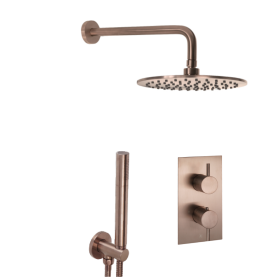 Just Tap Vos Shower Combination 2 Outlet Brushed Bronze