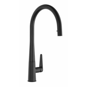 Abode Coniq R Single Lever Kitchen mixer Tap with Pull Out spray Matt Black