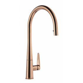 Abode Coniq R Single Lever Kitchen mixer Tap with Pull Out spray Polished Copper