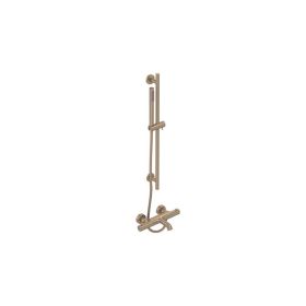 Saneux COS Exposed Bath Shower Mixer Kit - w/ Slider Rail & Slim Handset - Brushed Bronze