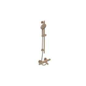 Saneux COS Exposed Bath Shower Mixer Kit - w/ Slider Rail and 3 Function Handset - Brushed Bronze