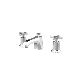 Saneux CROMWELL 3 piece cross handle basin mixer & waste - Chrome