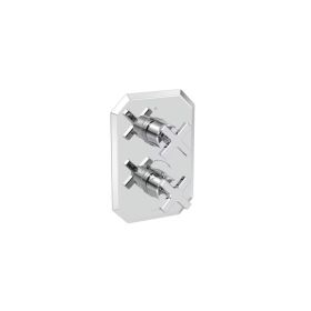 Saneux CROMWELL 1 way thermostatic shower valve kit with cross handles - Chrome