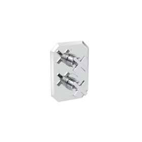 Saneux CROMWELL 2 way thermostatic shower valve kit with cross handles - Chrome