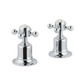 Just Taps Grosvenor Cross Panel Valves 3/4-Chrome
