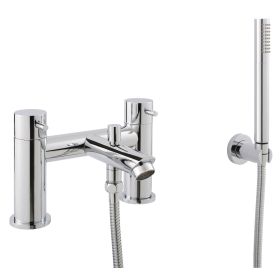 Just Taps Fonti Deck Mounted Bath Shower Mixer With Kit