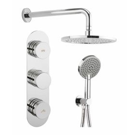 Crosswater Dial Valve 2 Control with Central Trim, Ethos Shower & Head