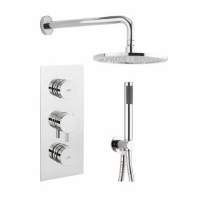 Crosswater Dial Shower Valve 2 Control with Kai Lever Trim, Head & Handset