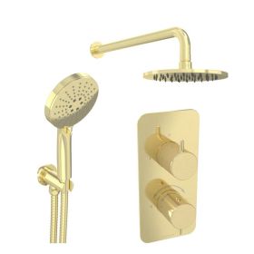 Saneux EDEN 2 way shower kit - w/ 3 Function Handset & Shower Head - Brushed Brass