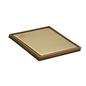 Just Taps Elite Square Drain 150 X 150 Brushed Brass