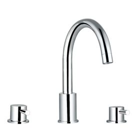 Saneux Pascale Three Hole Bath Set - Chrome