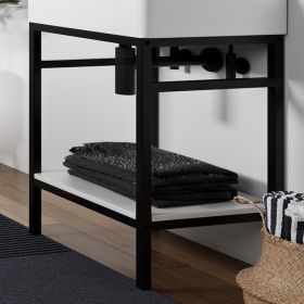 Abacus Concept Noir 80cm Shelf White (Solid Surface)