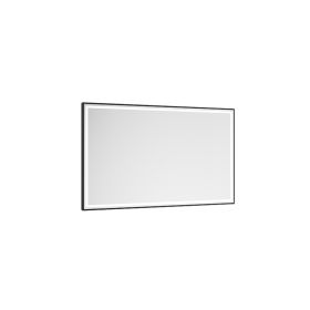 Abacus Line Mirror 1200x600 Matt Black