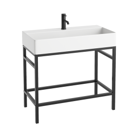 Abacus Concept Noir 80cm 1TH Basin And Washstand