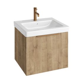 Abacus S3 Linear concepts 60cm Basin furniture pack - Halifax Oak