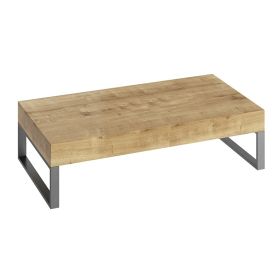 Abacus Concept Cloud 80cm Halifax Oak Shelf with Matt Anthracite Stainless Steel Towel Hangers