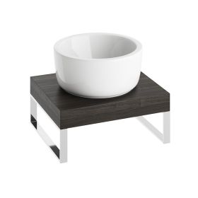 Abacus Concept Cloud 50cm Lava Shelf with Polished Stainless Steel Towel Hangers